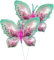 Schmetterling Luftballon, 2 Stück Helium Ballon Schmetterling Grün, Schmetterlinge Deko Geburtstag Mädchen, Schmetterling Geburtstag Deko für Themen Party Geburtstag Hochzeit Baby Shower (Grün)