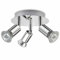 ROMKE Round 3 Way Adjustable Ceiling Spotlight, GU10 LED Ceiling Light Rotatable for Bedroom, Living Room and Kitchen, GU10 Bulb Not Included
