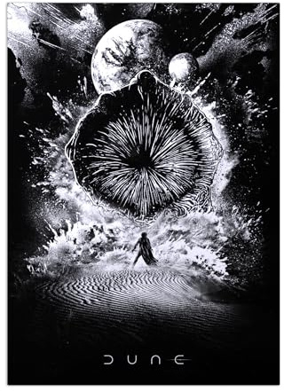 Displate Offiziell Dune MetallPoster Magnetische Befestigung Inklusive Lizenziert Bilder Hochwertiges Poster Bold & Graphic - Dune Classic Poster 45 cm x 32 cm