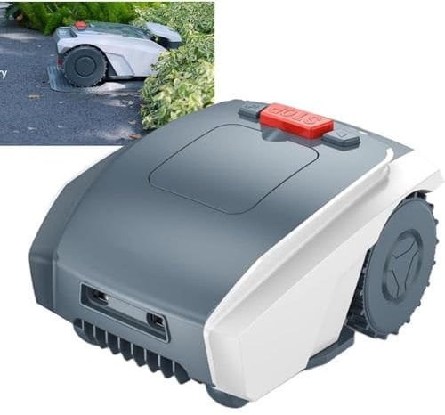 aromaoveite Robotic Lawn Mower,Automatic Robotic Lawn Mower With Bluetooth App,Boundary Wire-For Lawns Up To 29,000 Sq.Ft,Cutting Height 20-55mm/Width 19cm/Waterproof/Precise Boundary,Grey