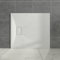 Aquariss White Rectangular Shower Tray Slate Effect SMC Slip-Resistant Shower Base for Bathroom Enclosures 1100x900mm with Waste