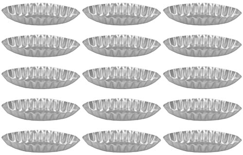 15 Pieces Fruit Pie Cake Mould for Kitchen Dessert French Cheese Long Fluted Little Boat Shape