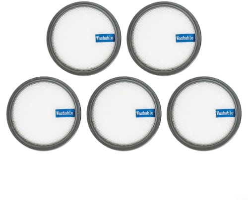 Zilimontt Filtro lavable, filtro de repuesto para aspiradora, fuerte, ligero, inalámbrico, filtro de repuesto de algodón, compatible con PRETTYCARE W200 W300 W400 (5 piezas)