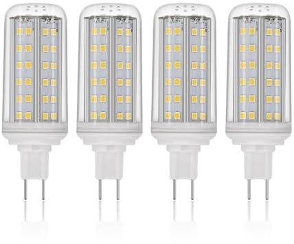 enwant Bombilla LED G8.5 de 8 vatios, reemplaza la bombilla de haluro metálico G8.5 Powerball CDM, reemplazo de bombilla CDM-TC/CMH/HID/ T4.5, paquete de 4(3000K Warm White)