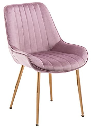 Moderne Samt-Stühle mit goldfarbenen Metallbeinen für Büro, Esszimmer und Empfangsraum, Lila