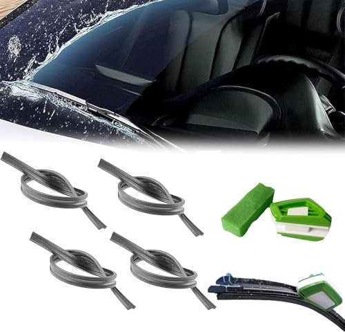 WHLYQF 4 Stück Scheibenwischer Gummi Für Audi Q5 8R Q3 A4 Allroad/Avant, Scheibenwischergummi Ersatz, mit Scheibenwischer Schneider