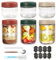 Liliume 6-pack Overnight Oats Gläser 300ml und 500ml Farbmischset Overnight Oats Behälter Gläser für Overnight Oats für Joghurt Gewürzzucker