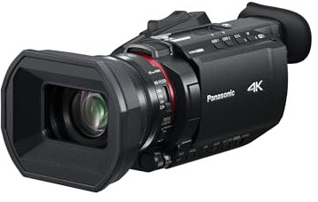 Panasonic HC-X1600E 4K 60p Professional Camcorder with 25mm Wide-Angle Lens, 24x Optical Zoom, 5-Axis Hybrid OIS, Wi-Fi, USB PD, Black