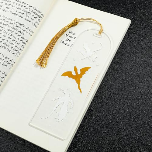 Anime Black Dragon Acrylic Bookmarks - Acrylic Book Mark Collection Birthday Gift for Book Lovers Men Women Teacher Readers Friend Kid Marker Reading (SQ1824)