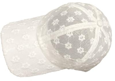 Holibanna Sun Visors Men Sun Hat Breathable Peaked Cap Sunscreen Fashionable Lace Visor Hat White