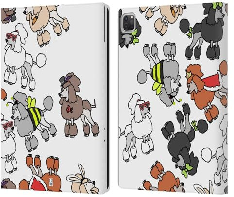Head Case Designs Piccolo Barboncino Razze di Cani 2 Custodia Portafoglio in Pelle Compatibile con Apple iPad PRO 12.9 2020/2021/2022