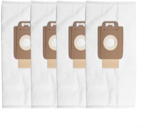 Lot de 4 sacs à poussière de rechange pour aspirateur Nilfisk P10 P12 Power Series compatibles avec 128389187 107407639 pour Special Jubileum Eco Series tous les modèles