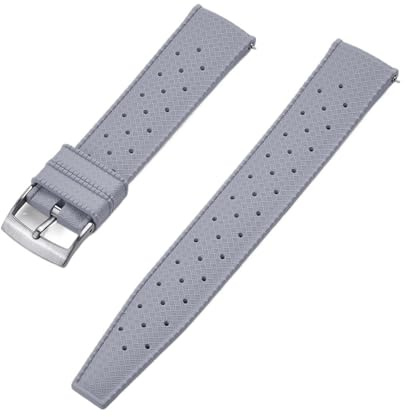 NKCVEZBW Kompatibel mit tropischen FKM-Kautschukarmbändern 18 19 20 21 22 23 24 mm, Schnellverschluss, perfekt flaches Ende, universelles Uhrenarmband