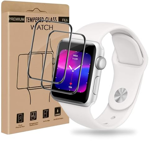 Bodyguard 2 Stück für Panzerglas für Apple Watch Series 4/5/6/SE/SE2/SE3 40mm Schutzfolie, Ultra-Klar Kristallklar 100% Touchgenauigkeit Anti-Kratzen Passt Perfekt Apple Watch 40mm Folie