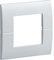 plaque hager systo 2 modules blanche