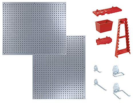 RIBIMEX PRPMRKIT34 Kit de panneau mural pour outils de bricolage avec 34 accessoires