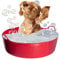 RED Dog Bath, Dog Paddling Pool, Doggy Pool, Flexi Shallow 35 Litre TubTrug Pet