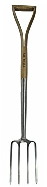 Faithfull Werkzeuge faipresbfss Prestige Edelstahl Grabegabel mit Eschenstiel, blau, 15 x 101 x 9 cm