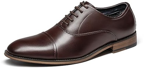 Bruno Marc Men's School Shoes Lace Up,Dark/Brown,9.5
