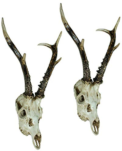 Garden Pleasure Set Polyresin Geweih REH Jagdtrophäe Trophäe Gehörn Deko Wanddekoration Jagd