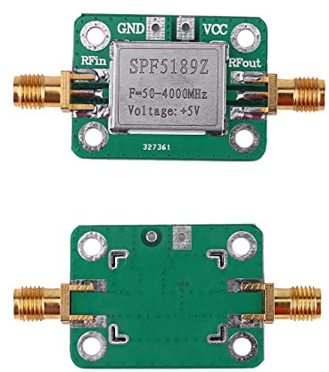 HiLetgo 50-4000MHz RF Low Noise Amplifier SPF5189 0.6dB Wide Band Amplifier Signal Receiver for FM HF VHF/UHF Ham Radio