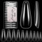 Makartt False Nails - 500pcs Full Cover Long Coffin Press on Tips, Natural Acrylic Round Fake Nails in 10 Sizes for Nail Design