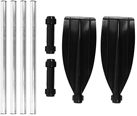 Aramox Remos para Kayak Y Bote De Aleación De Aluminio Desmontables 125 Cm Flotantes Y Portátiles con Pala Ancha para Canoa Balsa O Moto Acuática