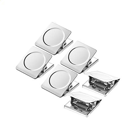 JIHUOO 6 Stück Metall Magnete Klammer Kühlschrank Magnetische Clips Whiteboard Binder Magnettafel Memo Hinweis Clip für Kühlschrank Tafel