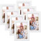 Giftgarden 7 Stück Bilderrahmen Set 10x15 cm für 15x10 Fotos und Bilder, Moderne Weiß Fotorahmen Collage, Wand- oder Tischaufsteller - Geschenk Freund