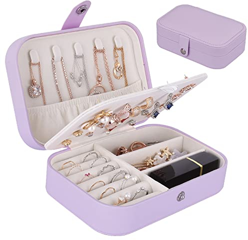 homchen Travel Jewellery Organiser Bag, Jewelry Storage Box Case for Bracelet, Earrings, Rings, Necklace