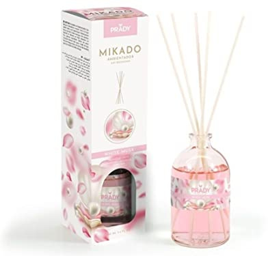 Prady - Mikado White Musk – 100 ml – betörender Duft von weißem Moschus für EIN Elegantes und raffiniertes Ambiente.