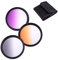 Filtri a colori graduati da 67 mm arancione viola grigio set per obiettivo Nikon AF-P NIKKOR 70-300mm f/4.5-5.6E ED VR, per obiettivo Nikon AF-S DX NIKKOR 18-105mm f/3.5-5.6G ED VR