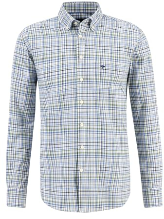 FYNCH-HATTON Kariertes Hemd im Casual-Fit Spring Green/L