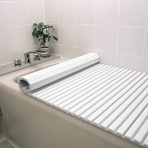 SONOSS Folding Badewanne Abdeckung, Weiß PP, Modern, Rechteckig, Polypropylen, 100%, Badewannenablage, 120x70x1.2cm, 5kg, Staub-, Wärmedämmung, Klappbügel, Badewanne, Toilettenartikel