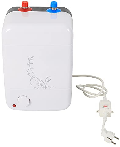 8L Kleiner druckfester Warmwasserspeicher, 1500W Kleinspeicher Untertisch, kleiner Boiler, kleiner Speicher, Untertischboiler 8 Liter,Plug and Play Temperatur einstellbar [Energieklasse B]