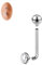 BodyAce 14G Titan Bauchnabelpiercing Bananen, Innengewinde L VCH Piercing Rings Christina Barbells, Navel Barbells Vertikal Haut Belly Piercing Schmuck [Stablänge:13mm]