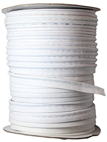Nishiyuenyi Schrägband Aus Kunstleder, Zum Einfassen von Paspeln für Kleidungsstücke, Beige