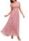 Wedtrend Abendkleid Elegant Standesamt Kleider Braut Langes Kleid Damen Chiffonkleider Damen RWT0301 Blush 2XL