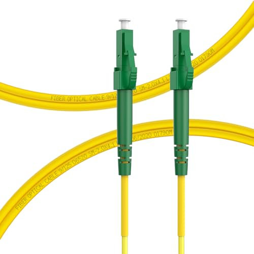 FLYPROFiber 7m Glasfaserkabel LC APC auf LC APC, LWL Patchkabel Singlemode Glasfaser Kabel Simplex 9/125μm, Lichtwellenleiter LSZH