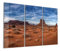 DEQORI Glasbilder Echtglas | Motiv Horizontlinien der Wüste | horizontal 3-teilig 3x50x100 cm | große XXL Deko | Wandbilder für Wohnzimmer, Schlafzimmer, Flur & Küche | moderne Wanddeko