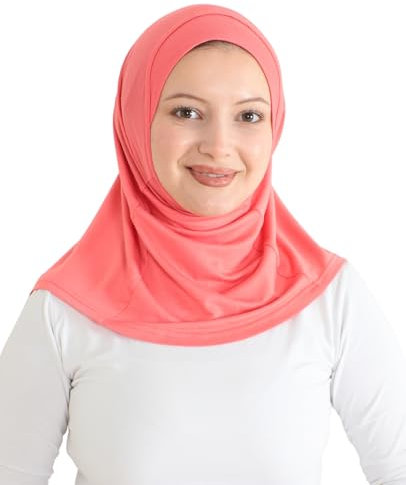 Prien Sport Kopftuch Für Damen, Muslimische Hijab Kleider, Weicher Schal Für Frauen, Muslim Kleid Set, Abaya Gebetskleidung, Islamische Kopftücher Kleidung Für Ramadan (Brink Pink)
