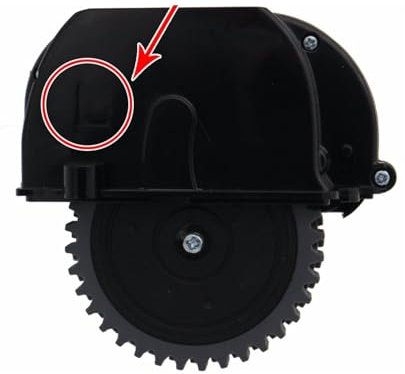 Accesorio de vacío Rueda Compatible con Robot Aspirador Ilife V3s Pro V5s Pro Ilife V55, Piezas de Robot Aspirador, Incluye Motor(Left Wheel)