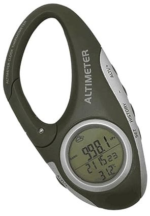 TOYANDONA Handbarometer mit Karabiner Höhenmesser für Bergsteiger, Grün