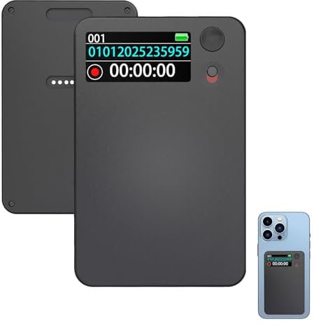 AI Voice Recorder,Powate 64 GB Recorder Transcribe Summarise and Mind-Map with AI Technology, One-Touch Recording, Noise Reduction, for Meetings, Learning, Calls, Supports 112 Languages,Black