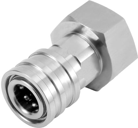 Garden Hose to Pressure Washer Adapter, Stainless Steel, 3/4 to 1/4 High-Pressure Washer Connector for Car Wash Nozzle & Sprayer Attachment(Normal Style)