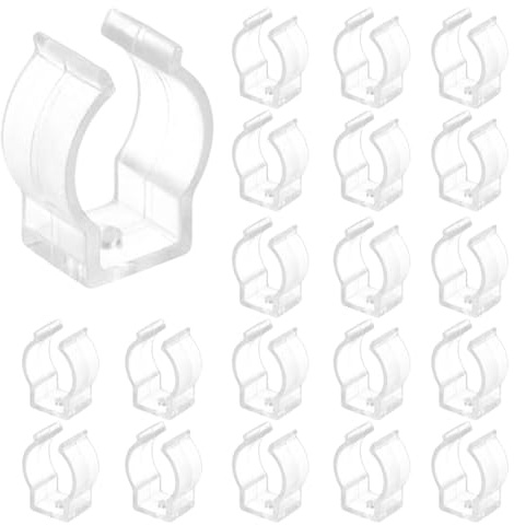 YUVKIN 20 Pcs Leuchtstoffröhre Halter Leuchtstoffröhre Halterung Lichtschlauch Halter Leuchtstoffröhre Clips U Clips (T8)