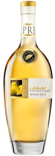 Scheibel PREMIUMplus Gold-Willi | 700 ml | 40% Vol. | Mit 2 Tasting-Gläsern | Edelbrand aus Williams-Christ-Birnen | Intensiv-fruchtig & weich im Abgang (ohne Geschenkkarton, Signatory-Tastingglas)