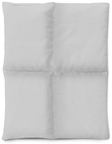Amilian Kirschkernkissen 30x23 cm - Wärmekissen; Kältekissen mit 100% Kirschkernen - Körnerkissen für Mikrowelle - ideal für Nacken, Schulter, Rücken und Alltag - Hellgrau