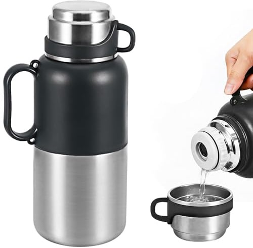 2L Large Thermos Flask for Hot and Cold Drinks with BPA Free Cup