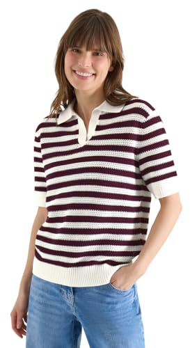 Cecil Damen Kurzarm Poloshirt in Crochet-Qualität